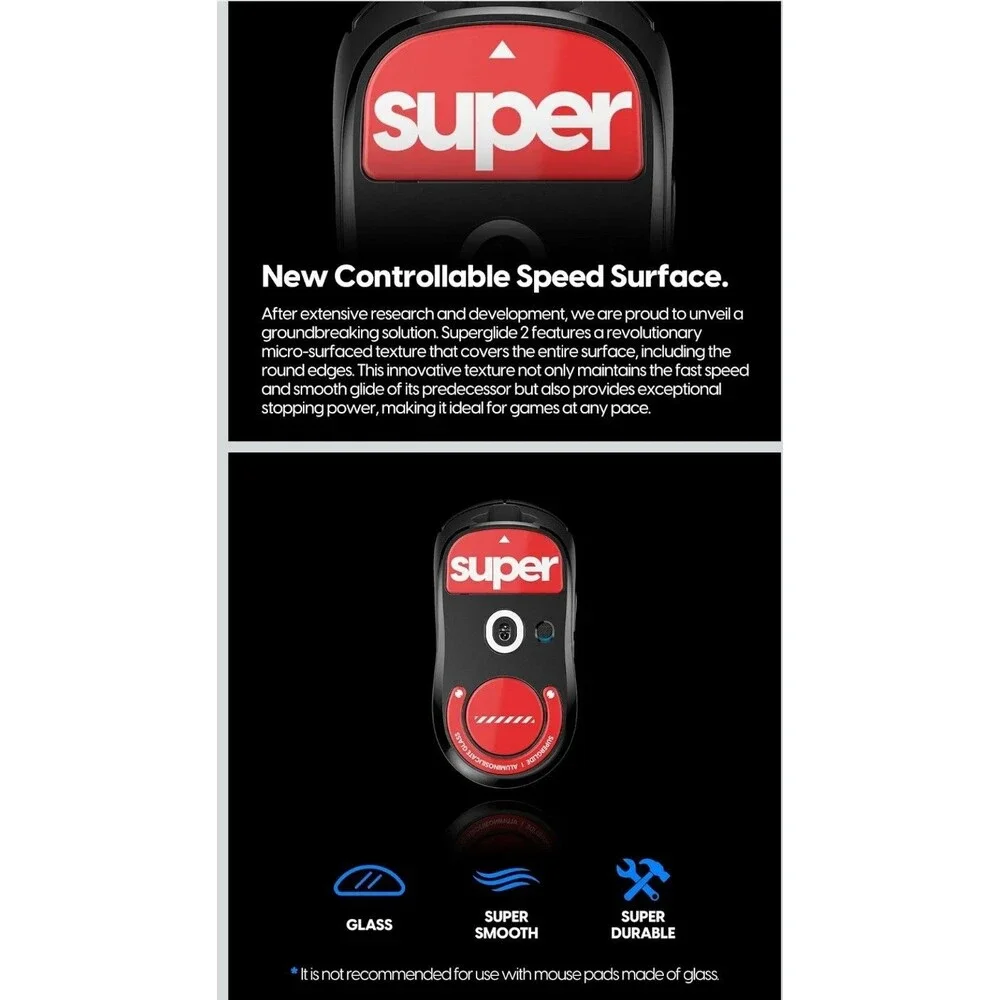 Superglide 2 Glass Mouse Skates (Red) | Brand New
